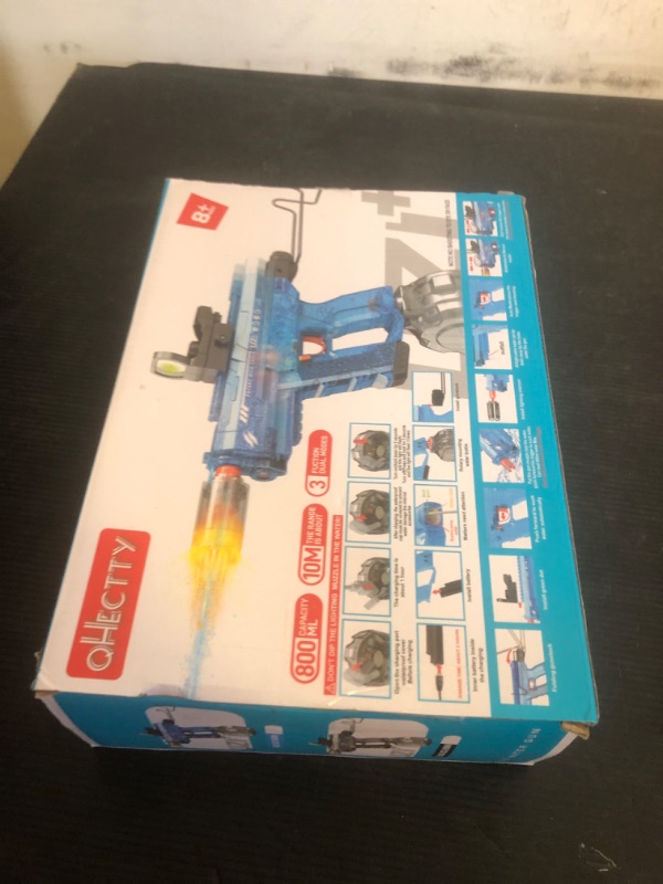 Photo 1 of Electric Water Gun for Kids Adults, Transparent Automatic Squirt Gun with 30-32 FT Long Range, Summer Outdoor Beach Swimming Pool Party Toys for Boys Girls Adults (Blue)