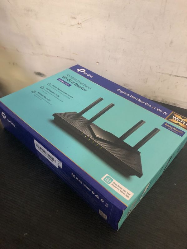 Photo 1 of TP-Link AX1800 WiFi 6 Router V4 (Archer AX21) – Dual Band Wireless Internet, Gigabit, Easy Mesh, Works with Alexa - A Certified for Humans Device, Free Expert Support