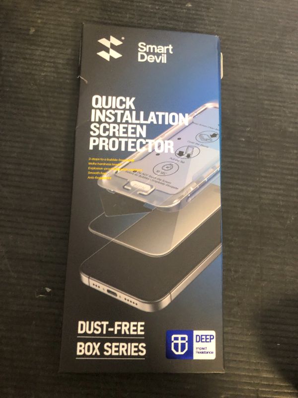 Photo 1 of SMARTDEVIL 2 Pack Screen Protector for iPhone 16 (6.1 Inch) Tempered Glass, HD Clear Film, Easy Installation, Dust-Free & Bubble-Free