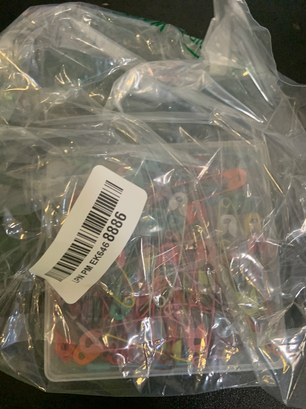 Photo 1 of KINBOM 100pcs 2.2inch Large Safety Pins Assorted, with Plastic Case Stainless Steel Colorful Safety Pins for Clothes Sewing Jewelry Crafts DIY (Multicolored)