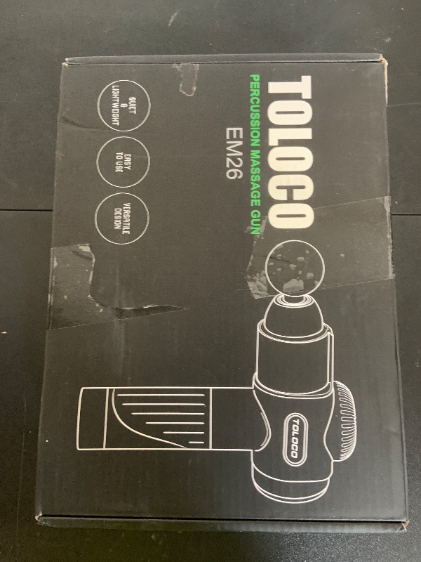 Photo 1 of TOLOCO Massage Gun, Deep Tissue Back Massage for Athletes for Pain Relief, Percussion Massager with 10 Massages Heads & Silent Brushless Motor, Carbon