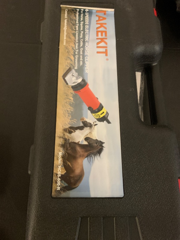 Photo 1 of TAKEKIT Horse Clippers, 600W Professional Heavy Duty Horse Body Clippers, 6-Speeds Large Livestock Clippers for Body Clipping Horse Equine Cattle and Thick Coat Animals, with One Set of Extra Blades