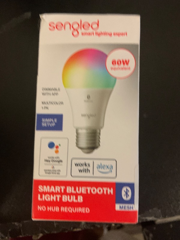 Photo 1 of Sengled Smart Light Bulbs, Color Changing Alexa/Bluetooth Mesh, Dimmable LED Bulb A19 E26 Multicolor, High CRI, High Brightness, 8.7W 800LM, 1Pack