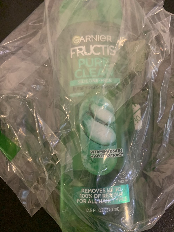 Photo 1 of Garnier Fructis Pure Clean Purifying Shampoo, Silicone-Free, 12.5 Fl Oz, 1 Count (Packaging May Vary)