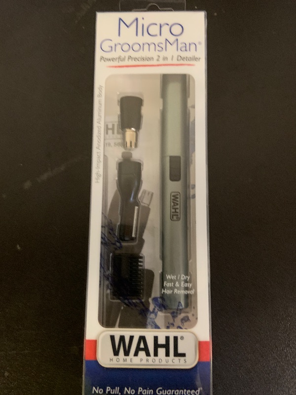 Photo 1 of Wahl Micro Groomsman Battery Personal Trimmer for Hygienic Grooming with Rinseable, Interchangeable Heads for Eyebrows, Neckline, Nose, Ears, & Other Detailing - 05640-600