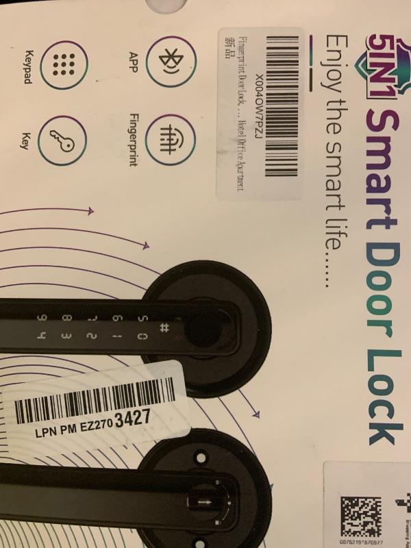 Photo 1 of Fingerprint Door Lock, Smart Door knob, Biometric Door Lock, Bedroom Door knob with Code and App, Keypad Keyless Entry with Handle for Home Hotel Office Apartment