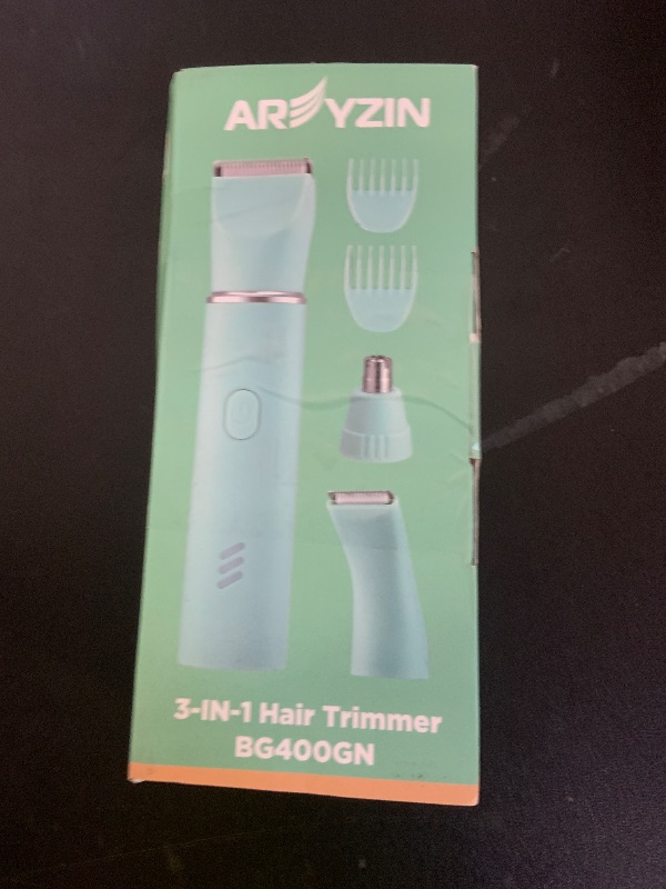 Photo 1 of Bikini Trimmer for Women,2-in-1 Painless Electric Razors & Shaver Nose,IPX7 Waterproof,Body Hair Trimmer for Underarm/Pubic/Nose/Legs,USB-C Rechargeable Women's Grooming Kit (Mint Green)