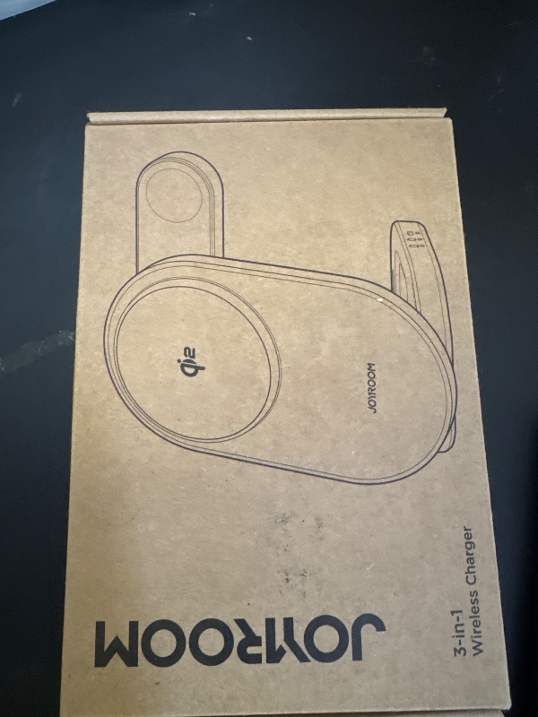 Photo 1 of Qi2 3 in 1 Wireless Charging Station,JOYROOM 15W Fast Wireless Charger Stand for iPhone 16/15/14/13, Apple Watch, AirPods, Magnetic Foldable for MagSafe Charger for Multiple Devices (with 30w Adapter)
