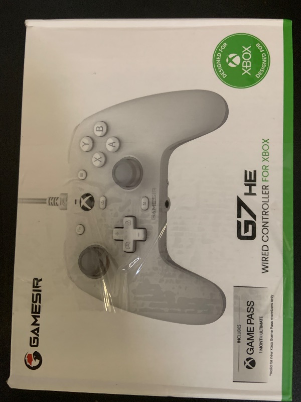 Photo 1 of GameSir G7 HE C Wired Xbox Controller,Officially licensed Controller with Hall Effect Joysticks for Xbox Series X|S, Xbox One, Windows 10|11,Xbox Officially licensed Controller (White)