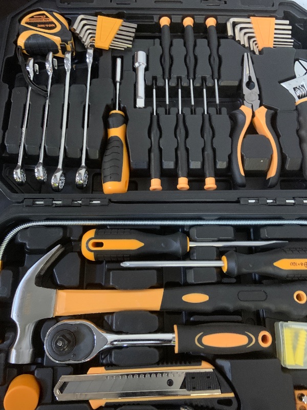 Photo 1 of KOOPOOL 159 Piece Tools Kit, Tool Box Set for Mechanic and Car, General Household Tool Kit, Basic Tool Kit for Home Auto Repair, Plastic Toolbox Storage Case