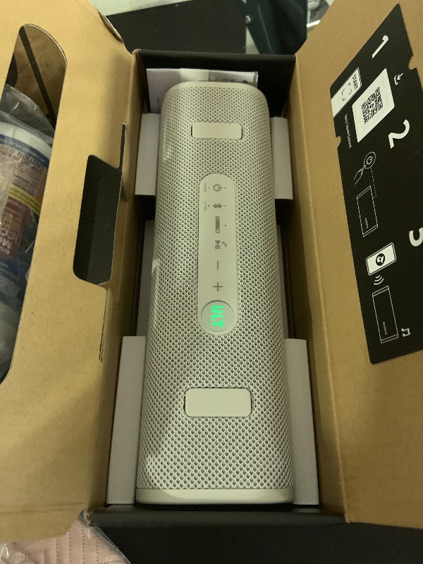Photo 1 of Sony ULT Field 3 Wireless Portable Bluetooth Speaker, IP67 Waterproof, Dustproof, Rustproof, and Shockproof with Enhanced Bass, 24 Hour Battery and Shoulder Strap (SRSULT30W), Off White