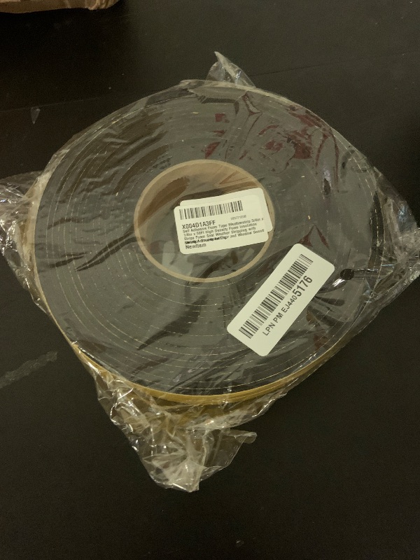 Photo 1 of Self Adhesive Foam Tape Weatherstrip 3/4in x 1/8in x 50Ft High Density Foam Insulation Strips Foam Seal Weather Stripping with Strong Adhesive for Door and Window Sound Isolation Soundproofing