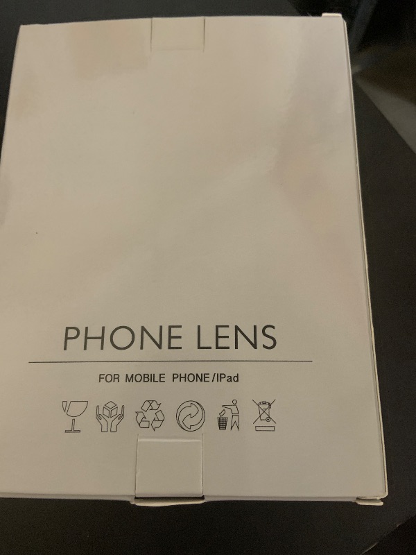 Photo 1 of Phone Camera Lens Kit Upgraded Version Telephoto 28X Wide Angle 0.6X Macro 20X Fisheye 198° for Most Smartphones (Black)