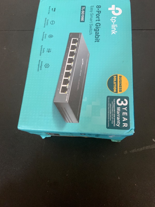 Photo 1 of TP-Link 8 Port Gigabit Switch | Easy Smart Managed | Plug & Play | Desktop/Wall-Mount | Sturdy Metal w/ Shielded Ports | Support QoS, Vlan, IGMP and LAG (TL-SG108E)