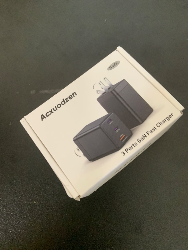 Photo 1 of [2 Pack] USB C Charger Block 160W, 3-Port GaN Super Fast Charger, Dual 65W Type C Charging Block, Foldable QC3.0 Laptop Fast Charging Adapter for MacBook, iPhone, Samsung, Galaxy, iPad, Android, Black