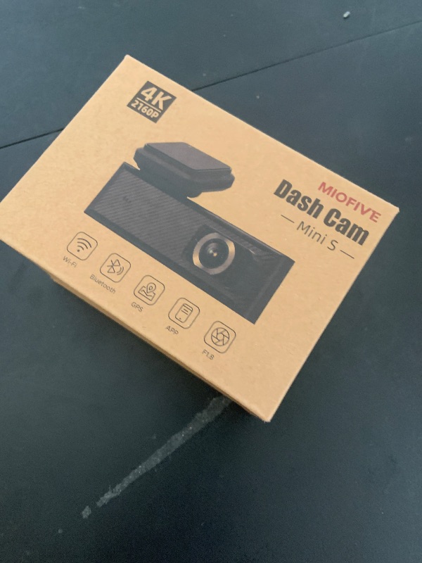 Photo 1 of Miofive Smart Dash Cam, 2160P UHD Dash Camera for Cars, Mini S Car Camera with Wi-Fi, GPS, WDR, Night Vision, G-Sensor, App, Loop Recording, Parking Monitor, Time-Lapse