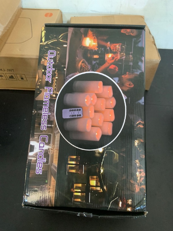 Photo 1 of YOROXRG Set of 24 Waterproof Outdoor Flameless Candles, LED Candles with 4 Remote and Timer,(H 4" 5" 6" x D 2.2"),for Halloween Wedding Festiv