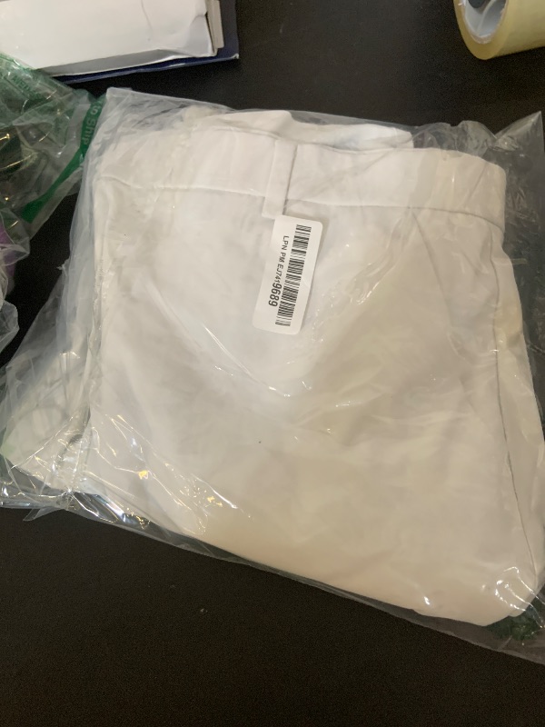 Photo 1 of SNOWTEN Mens Golf Pants Classic Fit Stretch Work Dress Pants 32" Comfy Pants with Pockets White Big&Tall 42w × 32L