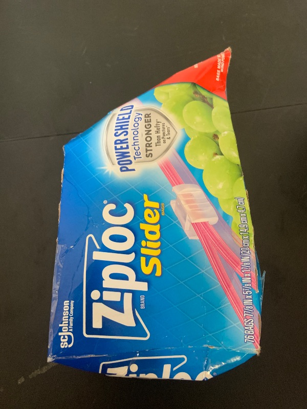 Photo 1 of Ziploc Quart Food Storage Slider Bags, Power Shield Technology for More Durability, 76 Count (Packaging May Vary)