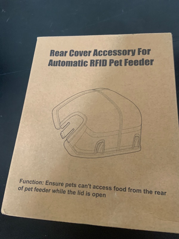Photo 1 of Rear Cover for Automatic Microchip Cat Pet Feeder - Prevents Persistent Pet from Getting Food from The Back of The Feeder