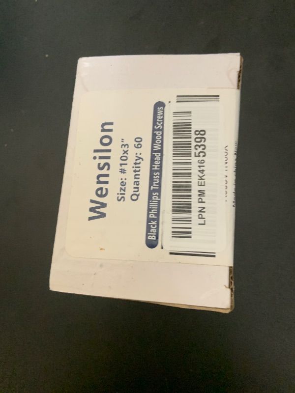 Photo 1 of (60 pcs) Wensilon #10×3" Black Phillips Truss Head Wood Screws Quick Metal Self Tapping