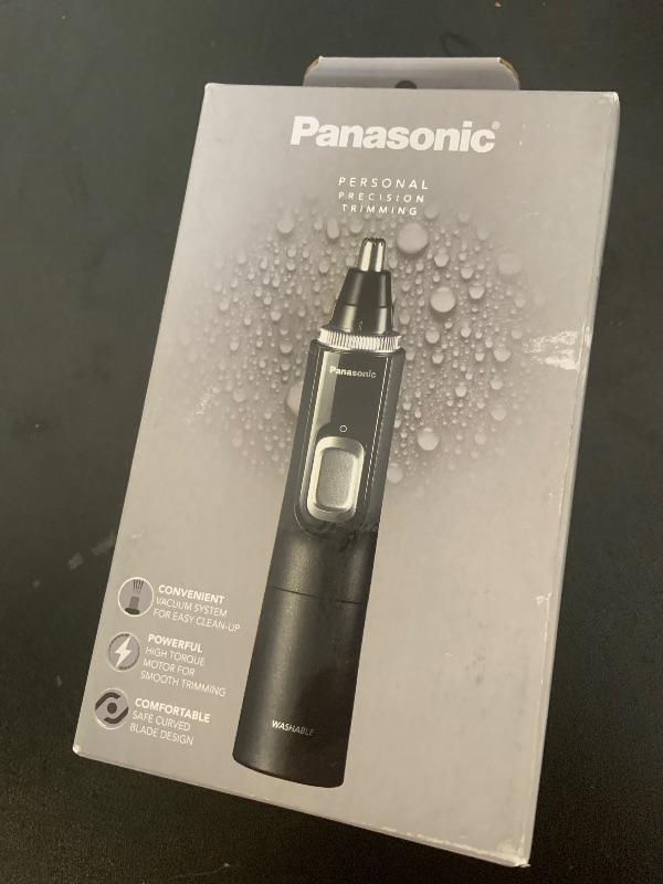Photo 1 of Panasonic Ear and Nose Hair Trimmer for Men with Vacuum Cleaning System, Powerful Motor and Dual-Edge Blades for Smoother Cutting, Wet/Dry – ER-GN70-K (Black)
