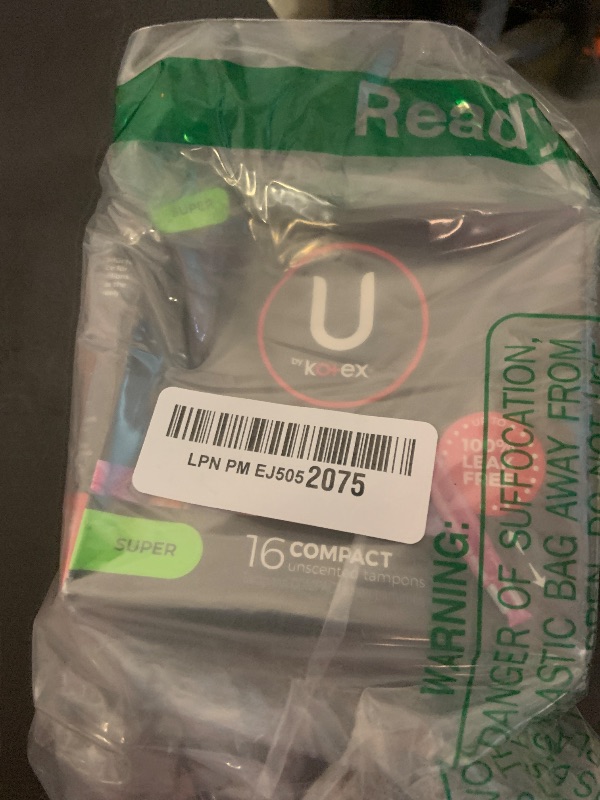 Photo 1 of U by Kotex Click Compact Tampons, Super Absorbency, Unscented, 128 Count (8 Packs of 16) (Packaging May Vary)