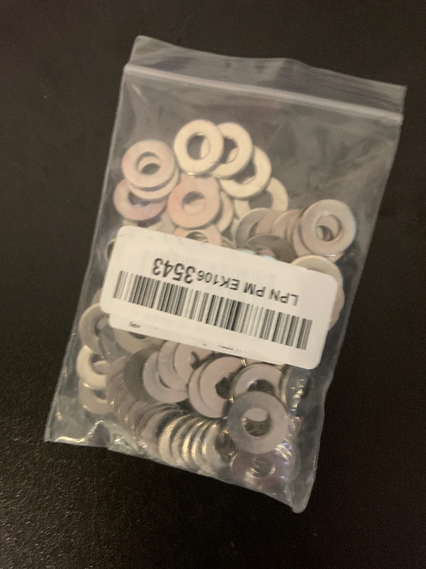 Photo 1 of 1/4" Stainless Flat Washer, 5/8" Outside Diameter, 18-8(304) Stainless Steel Washers Flat (100 Pack)