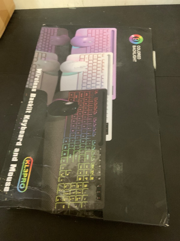 Photo 1 of Wireless Keyboard and Mouse Combo - 9 Backlit Effects, RGB, Ergonomic Wrist Rest, Phone Holder, 2.4G Full Size, Rechargeable, Sleep Mode, Quiet Keyboard Set for Computer, PC, Laptop, Mac, Windows