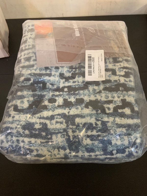 Photo 1 of RUGSURE Washable Area Rug - 1/6 Thick - Stain & Water Resistant Non-Slip - Resistant Rug for Living Room, Bedroom, Nursery, Pet & Child Friendly, Vintage Charm Area Rugs (Grey+LightTeal, 5' x 7')