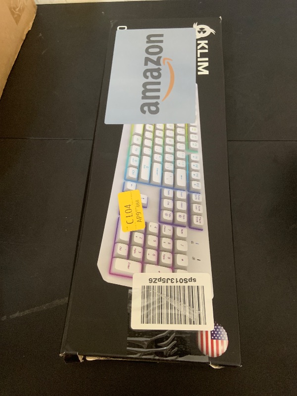 Photo 1 of KLIM Chroma Wireless Gaming Keyboard RGB - New - Long-Lasting Rechargeable Battery - Quick & Quiet Typing - Water Resistant Backlit Wireless Keyboard - Teclado Gamer - PC PS5 PS4 One Mac