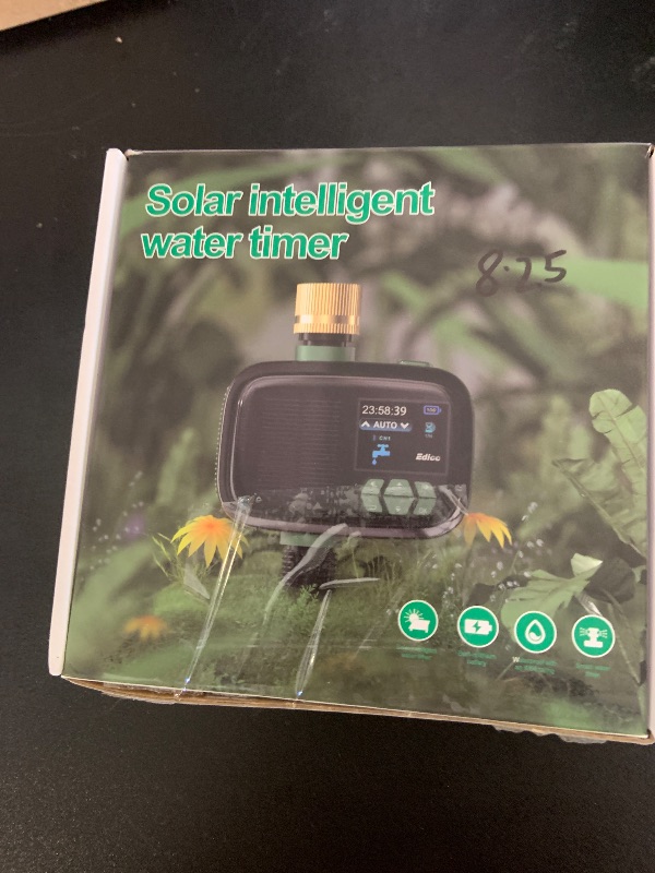Photo 1 of Solar Sprinkler Timer, Water Timer with Brass Inlet, Solar & Type-C Dual Charging, Auto Irrigation, Manual Watering, Rain Delay, 2000mAh Battery, Ideal for Garden, Lawn, Yard, Pool, Car Wash