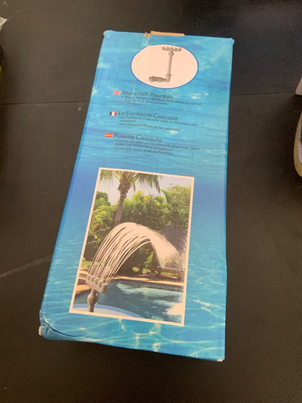 Photo 1 of Adjustable Pool Fountain with 5 Nozzles for Above Ground and Inground Pools, 360° Direction Control with 2 Adapter, High-Efficiency Cooling Waterfall Sprinkler and Aerator (2025 Upgrade)