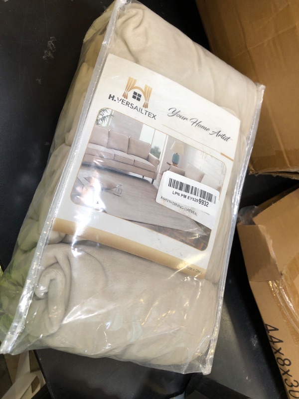 Photo 1 of H.VERSAILTEX Velvet Dining Chair Covers Stretch Chair Covers for Dining Room Set of 4 Parson Chair Slipcovers Chair Protectors Covers Dining, Soft Thick Solid Velvet Fabric Washable, Oatmeal