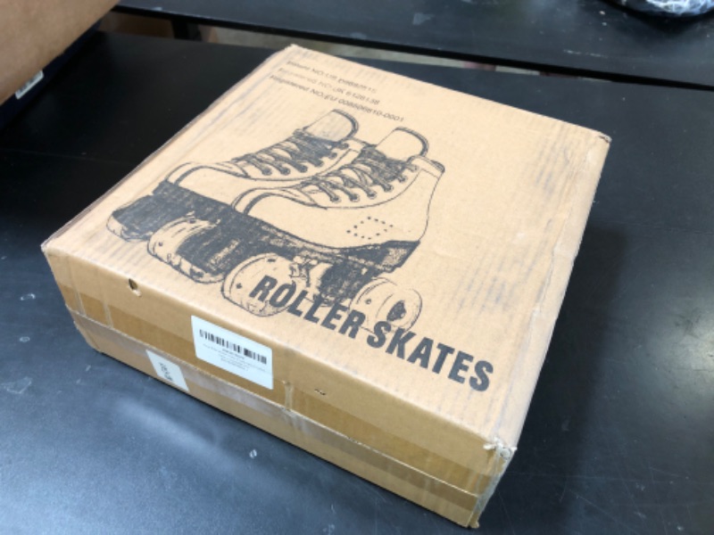 Photo 1 of Risup Skates for Women and Men - Cowhide High-Top Classic Double-Row Four-Wheel Shoes (Purple Flash, 41=US/8)