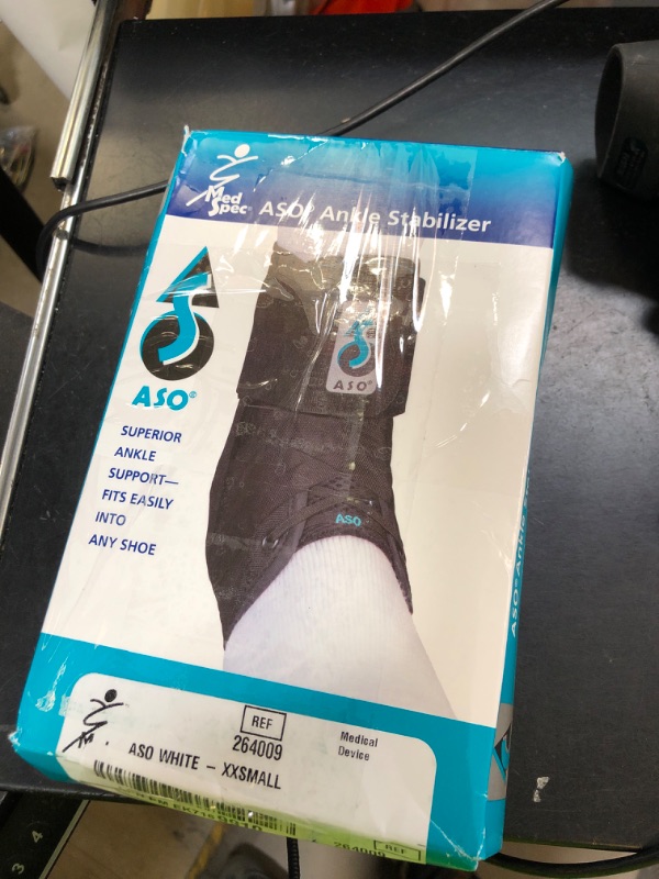 Photo 1 of Med Spec ASO Ankle Stabilizer, White, XX-Small