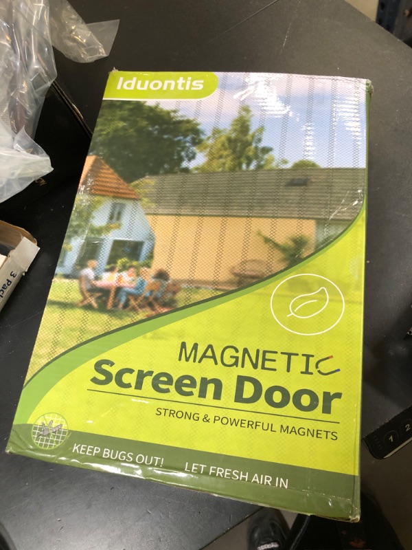 Photo 1 of Magnetic Screen Door - Fit for Door Size:36 x 96 Inch, Screen Itself Size:38"x97", Hands Free Mesh Partition,Heavy Duty Screen Door Mesh Curtain Keeps Bugs Out, Frame Hook & Loop, Pet and Kid Friendly