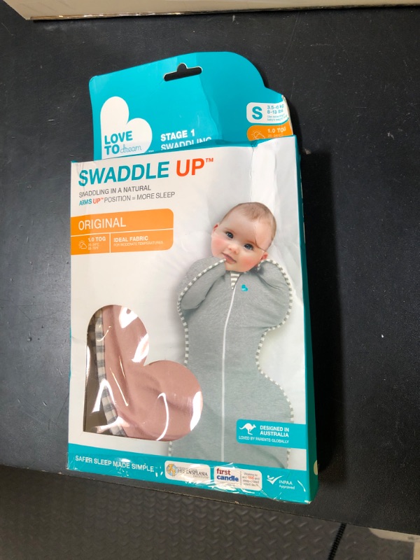 Photo 1 of Love To Dream Swaddle UP Self-Soothing Sleep Sack 8-13 lbs., Dramatically Better Sleep, Snug Fit Calms Startle Reflex, 1.0 TOG, Dusty Pink, Small