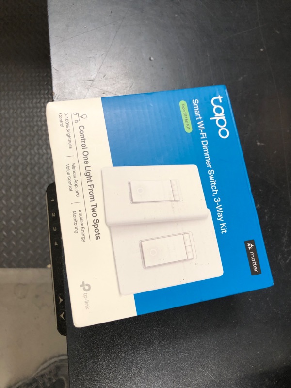 Photo 1 of TP-Link Tapo Smart 3 Way Dimmer Switch KIT, Matter Compatible, Energy Monitoring, Neutral Wire Required, Works with Alexa, Siri, Google Home, SmartThings, UL Certified, 2.4GHZ Wi-Fi, Tapo S515D KIT