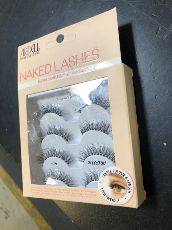 Photo 1 of Ardell Naked Lashes 420 Multipack, Lightweight Natural Look, Invisiband for Comfort, Perfect for Everyday Wear, 4-Pairs, 1-Pack