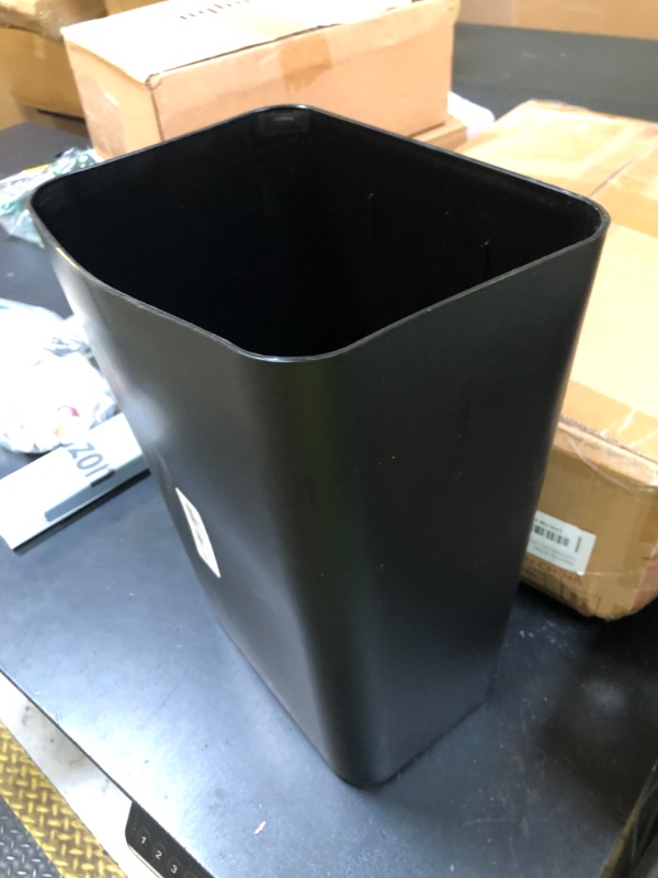 Photo 1 of TIPGO Bathroom Trash Can with Lid, 10 Liter/ 2.6 Gallon Slim Garbage Can, Small Trash Bin Waste Basket with Pop-Up Lid for Kitchen, Bedroom, Living Room, Office (Black)
