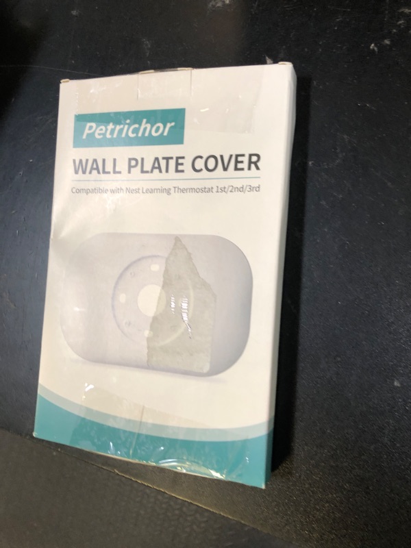 Photo 1 of Compatible with Google Nest Thermostat 1st/2nd/3rd Wall Plate Cover - Petrichor Nest Thermostat Trim Kit, Made for Google Nest Thermostat 1st/2nd/3rd, Cover Imperfections Easy to Install - Snow