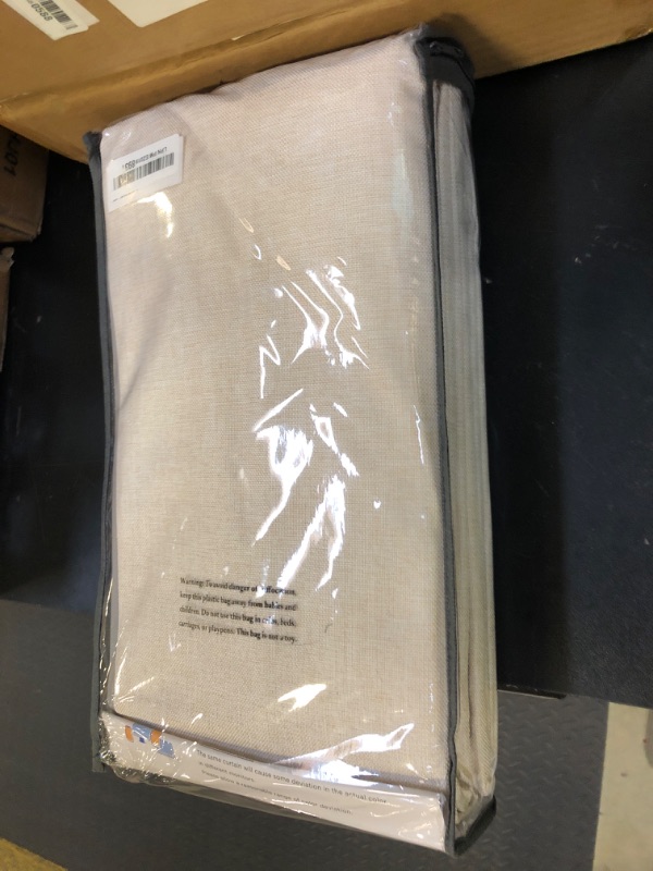 Photo 1 of 100% Blackout Shield Linen Blackout Curtains for Bedroom 96 Inches Long, Back Tab/Rod Pocket Living Room Drapes, Thermal Insulated Blackout Curtains 2 Panels Set, 50" W x 96" L,Cream