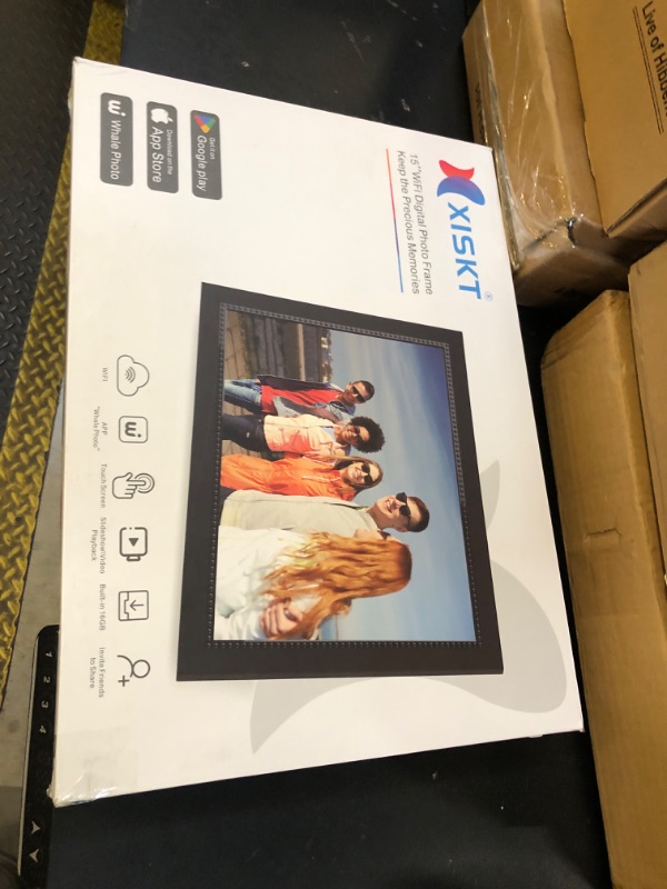 Photo 1 of Digital Photo Frame 15 Inch WiFi Touch Screen Digital Picture Frame Compatible with Alexa Voice 16GB Storage, Auto-Rotate Easy to Share Photo/Video via App from Anywhere