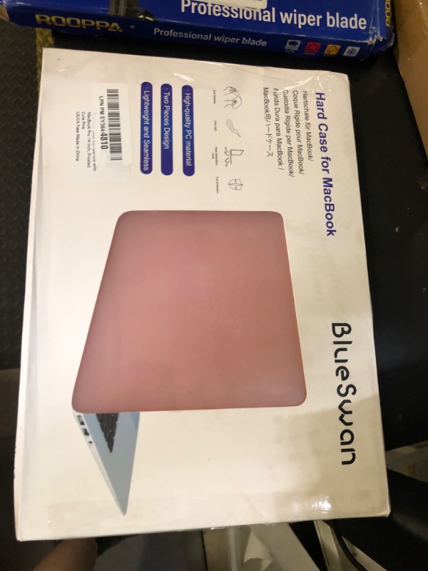 Photo 1 of BlueSwan Anti-Cracking Hard Shell Case Compatible with MacBook Pro 14-inch 2025 2024-2021 Release M4 M3 M2 M1 Pro/Max Chip, Anti-Fingerprint Soft TPU Bumper, Frosted Cute Pink