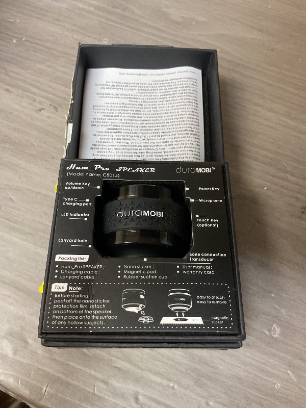 Photo 1 of Swokely Wireless Mini BT Bone Conduction Speaker, Portable Sound Box, Magnetic Adsorption, RGB Color Light, IP54 Waterproof, Creative Portable Speaker Mini Size Music Player for Home Outdoor Travel