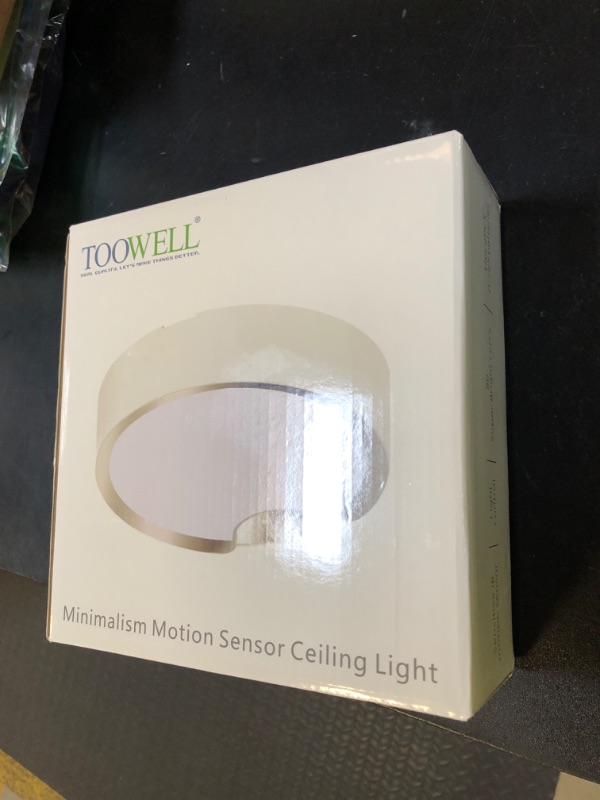 Photo 1 of TOOWELL Motion Sensor Ceiling Light Battery Operated Indoor/Outdoor LED Ceiling Lights for Closet Hallway Pantry Laundry Stairs Garage Bathroom Shower Porch Shed Wall 400LM Motion Activated Light