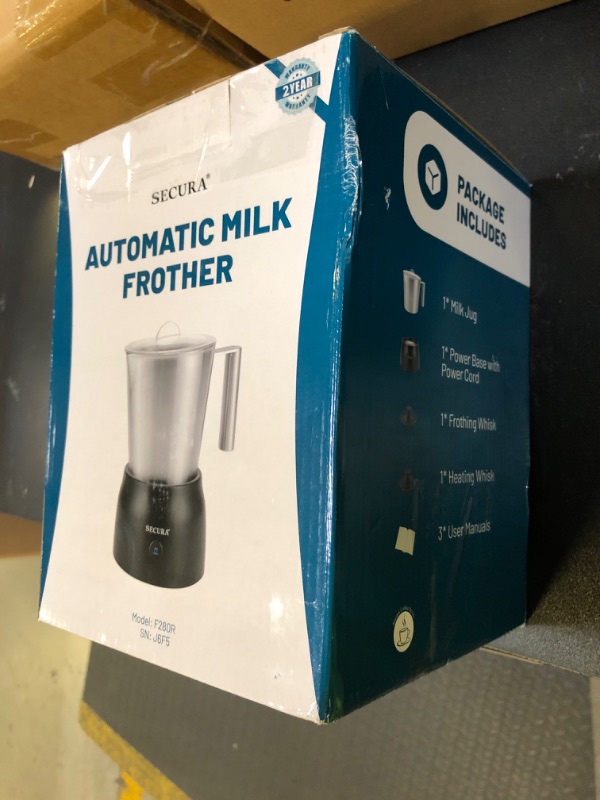 Photo 1 of Secura Detachable Milk Frother, 17oz Electric Milk Steamer Stainless Steel, Automatic Hot/Cold Foam and Hot Chocolate Maker with Dishwasher Safe, 120V