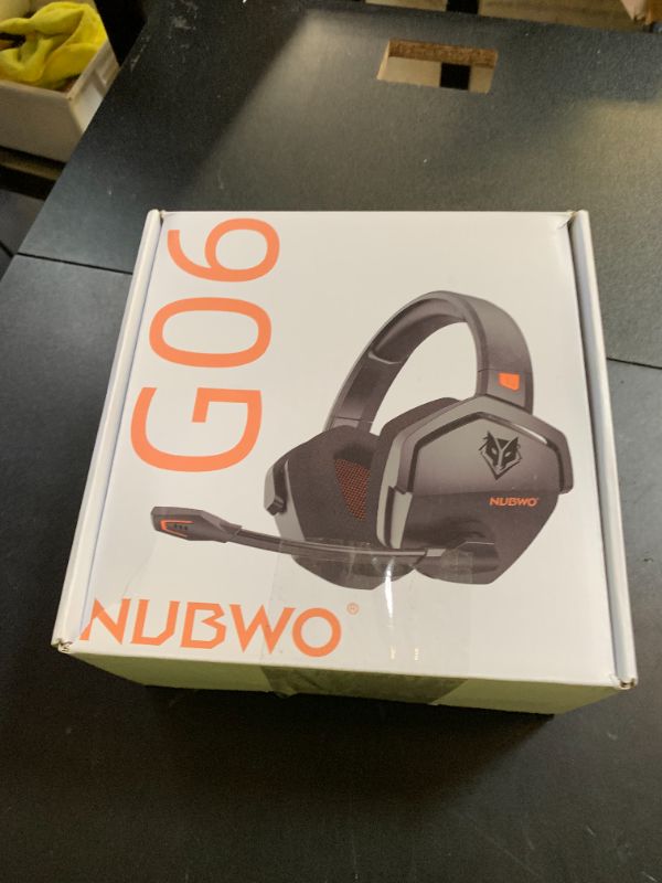 Photo 1 of NUBWO G06 Dual Wireless Gaming Headset with Microphone for PS5, PS4, PC - 23ms Low Latency Audio - 100-Hour of Playtime - 50mm Drivers (Black-Orange)