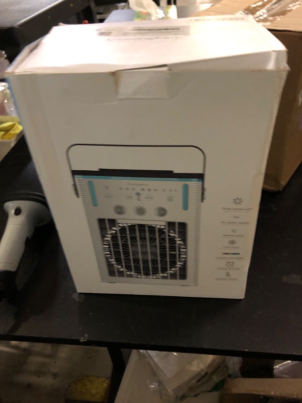 Photo 1 of Battery Powered Air Conditioner 6000mAh,Rechargeable Small Air Conditioner for Room,Personal Air Cooler with Mist,Timer,Light,Portable Mini AC Unit Cooling Fan for Camping,Tent,Car,Desktop,Bedroom